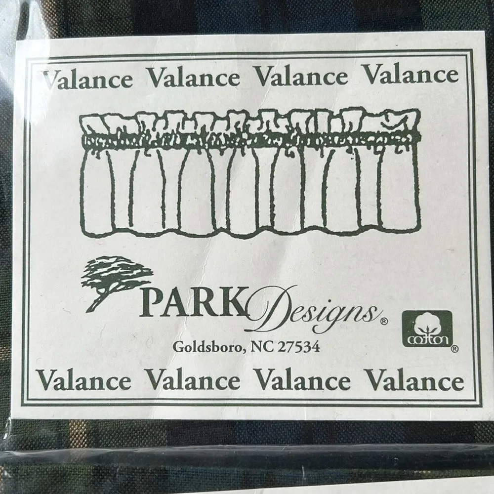 Park Designs Plaid Valance Set of Three New in packaging.